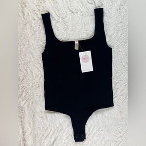 NWT! Black Ribbed Bodysuit